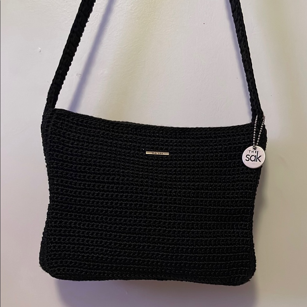 The Sak Black Quilted Shoulder Bag with Chain Strap